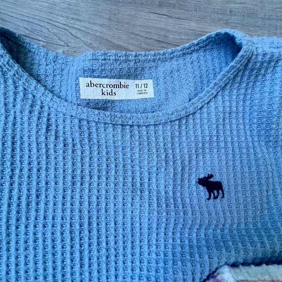 Abercrombie Kids (2) Waffle Knit Thermal Shirts Tie Die Warm Fall Cozy Girlhood - Picture 4 of 7